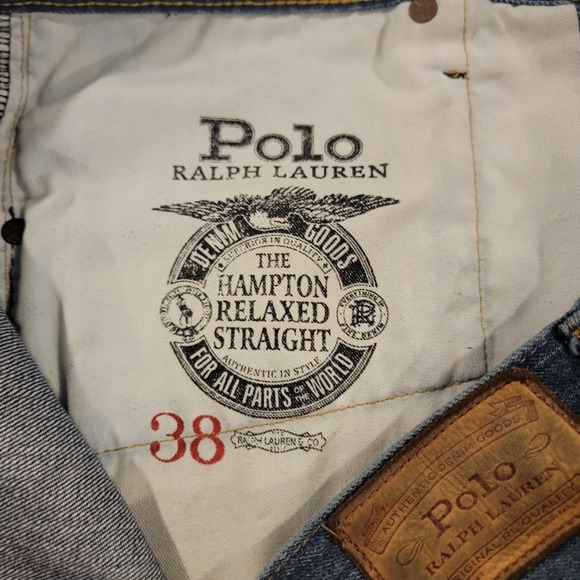 Polo Ralph Lauren Shorts Mens 38x12 Denim Jorts Hampton Relaxed Straight - Picture 1 of 7
